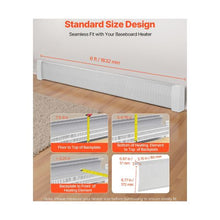 6 ft Premium Replacement Baseboard Heater Covers Standard Electric Heating Unit White