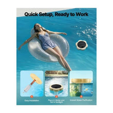Solar Copper Pool Water Ionizer Floating 45,000 Gallon Pool Cleaner & Purification System with Replacement Anode for Pools & Spas