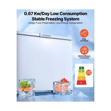 6.36 Cu.Ft Compact Deep Freezer with Adjustable Cooling Control Freestanding Chest Freezer White