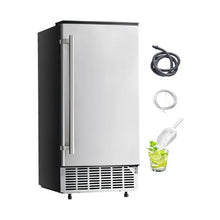 80lbs/24h Commercial Undercounter Built-In Ice Maker with Electric Drain Pump