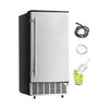 80lbs/24h Commercial Undercounter Built-In Ice Maker with Electric Drain Pump