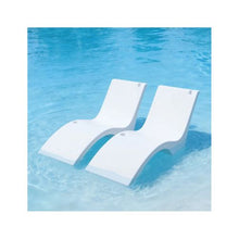 9 Inch In Pool Lounge Chairs Set of 2 Water Weighted Chaise Loungers with Cup & Phone Holders Anti-Floating Pool Furniture