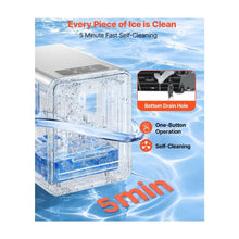 33 Lbs/24H Portable Automatic Nugget Ice Maker with Drawer-Style Access for Home & Office