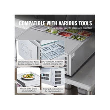 Commercial 27.5 Inch Refrigerated Condiment Prep Station with 8 Pans Stainless Steel Body