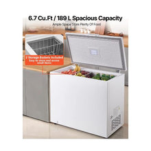 6.36 Cu.Ft Compact Deep Freezer with Adjustable Cooling Control Freestanding Chest Freezer White