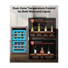 52 Bottle Premium Wine Cooler Refrigerator with Dual Zone Temperature Control and LED Display