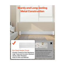6 ft Premium Replacement Baseboard Heater Covers Standard Electric Heating Unit White