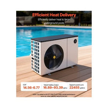 Electric Pool Heat Pump 93390 BTU Max Heating Capacity All DC Inverter Pool Heater for Up to 22455 Gallon Pools WiFi & Smart App Remote Control