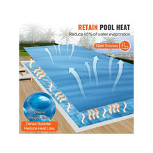 40 x 20 ft 12 Mil Rectangle Swimming Pool Solar Cover Blue Heat Retaining Blanket for Inground & Above Ground Pools