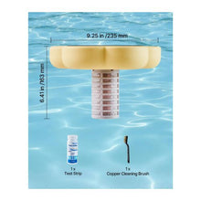 Solar Copper Pool Water Ionizer Floating 45,000 Gallon Pool Cleaner & Purification System with Replacement Anode for Pools & Spas