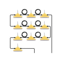 10 Head High Brightness 100FT LED Construction String Work Lights 150W 15,000 Lumens