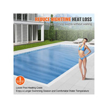 40 x 20 ft 12 Mil Rectangle Swimming Pool Solar Cover Blue Heat Retaining Blanket for Inground & Above Ground Pools