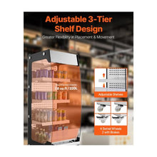 7.8 Cu. Ft. Commercial Open Air Merchandiser Refrigerator with 3-Tier Shelving and LED Lighting