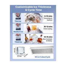 265 lbs/24H Professional Stainless Steel Commercial Ice Maker 85 lb Ice Bin for Restaurants and Bars