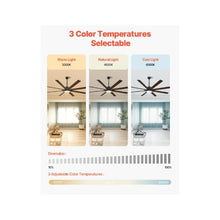 72 Inch Premium Indoor Outdoor Adjustable Color Temperature Remote Control Ceiling Fan with Light