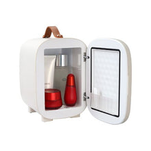 Compact 4L Mini Cosmetic Refrigerator with Cooling & Warming Function for Cosmetics and Beverages White
