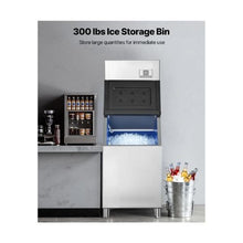 Heavy-Duty Commercial Ice Making Machine with 400LB Daily Output and 300LB Storage Bin