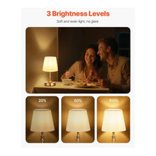 Rechargeable Wireless Small Desk Lamp Fabric Shade With 5200mAh Battery 3 Level Dimming