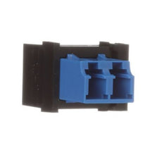 Flame Resistant Fiber Optic LC Duplex Adapter Module Blue NKDLCMZBL