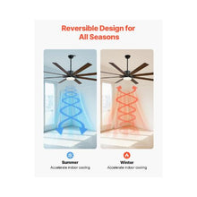 72 Inch Premium Indoor Outdoor Adjustable Color Temperature Remote Control Ceiling Fan with Light