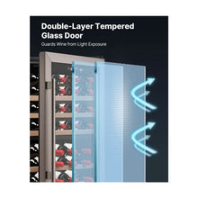 52 Bottle Premium Wine Cooler Refrigerator with Dual Zone Temperature Control and LED Display