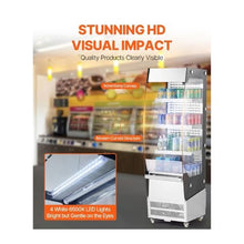 7.8 Cu. Ft. Commercial Open Air Merchandiser Refrigerator with 3-Tier Shelving and LED Lighting