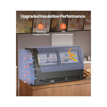190L Countertop Refrigerated Cake Display Case 7.1 Cu.Ft. Commercial Pastry Showcase with 2-Tier Shelves