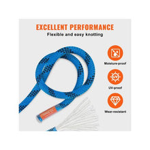 Heavy Duty 150 ft Static Climbing & Rescue Rope 12.7 mm Fiber Rope with 30 kN Breaking Strength and Steel Snap Hooks