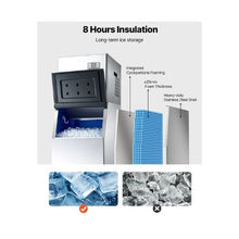 Heavy-Duty Commercial Ice Making Machine with 400LB Daily Output and 300LB Storage Bin