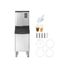 300 lbs Heavy Duty Commercial Ice Maker with Stainless Steel Storage Container with Touchscreen & Self-Cleaning