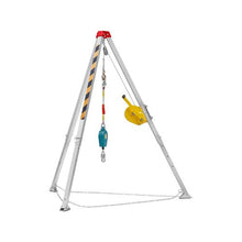 1800 lbs Confined Space Rescue Tripod Kit with 7 ft Legs 98 ft Steel Cable, 1800 lbs Winch, Fall Protection Harness & Storage Bag