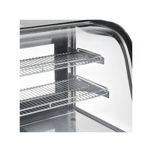 Commercial 5 Cu. Ft. Curved Countertop Pastry Display Case with Frost Free Cooling and LED Lights