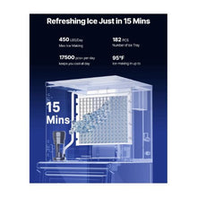 450 lb High-Capacity Stainless Steel Commercial Ice Machine with Self-Cleaning Function