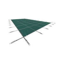 16 x 40 ft Rectangle Pool Safety Cover No Tray Inground Swimming Pool Cover with Drainage Holes Durable Mesh Winter Safety Cover Green