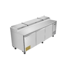 93 Inch Commercial Food Prep Refrigerator with 20 Inch Wide Worktop and Cutting Board
