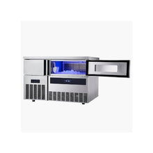 Commercial Automatic 330 LBS/Day Self-Cleaning Ice Cube Machine with Worktable and Cooling Compartment