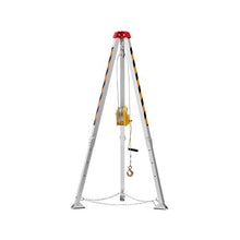 1800 lbs Confined Space Rescue Tripod Kit with 7 ft Legs 98 ft Steel Cable, 1800 lbs Winch, Fall Protection Harness & Storage Bag