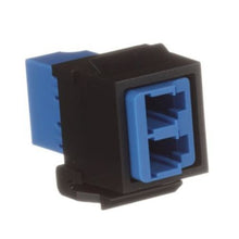 Flame Resistant Fiber Optic LC Duplex Adapter Module Blue NKDLCMZBL