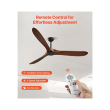 High Performance 72-Inch Ceiling Fan with Remote Controlled Modern Wood Blade Design