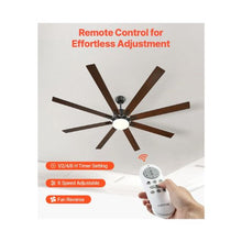 72 Inch Premium Indoor Outdoor Adjustable Color Temperature Remote Control Ceiling Fan with Light