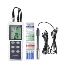 Digital pH Meter 0–14 pH Range IP68 Waterproof Probe 3-Point Auto Calibration Temperature Tester Kit with Calibration Powders & Carrying Case