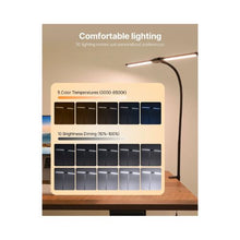 Adjustable Double Head LED Flexible Desk Lamp with Clamp and Gooseneck Eye Care Architect Light