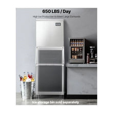 Large Capacity 650 lbs/24H Commercial Ice Machine Head Only with Self-Cleaning Function