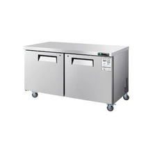 Commercial 60 Inch Undercounter Freezer Worktable 2 Door Stainless Steel Food Prep Freezer