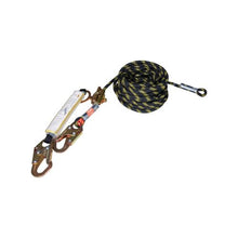 50 ft Vertical Climbing Safety Lifeline Rope with Steel Snap Hooks Rope Grab & Energy Absorber