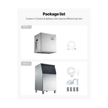 Heavy-Duty Commercial Ice Making Machine with 400LB Daily Output and 300LB Storage Bin