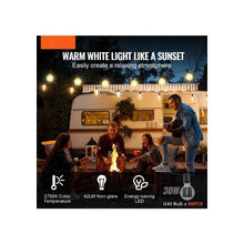 100FT LED Warm White 2700K Decorative Outdoor String Light Set For Backyard