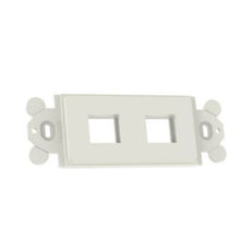 2 Port Screw Mount Module Rectangular Adapter Frame Off White NK2RMFIW