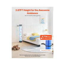 2.67 ft LED Sensory Bubble Tube Aquarium Lamp With Remote Control for Bedroom & Living Room