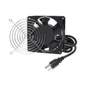 Wall Mount Cabinet Replacement Fan With Metal Grill Guard Black WFAN110V